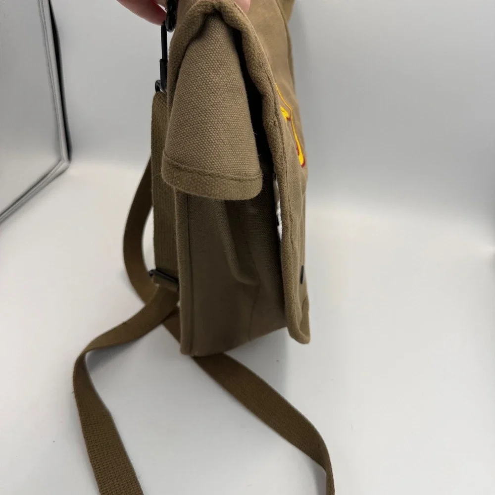 Marvel Captain Marvel Canvas Messenger Bag Khaki Tan Crossbody Satchel Star Logo